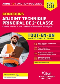 Concours adjoint technique principal de 2e classe - Externe, interne, 3e voie, examen professionnel, catégorie C