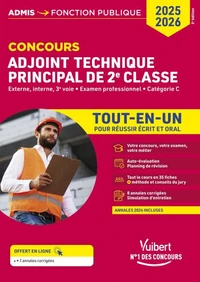 Concours adjoint technique principal de 2e classe - Externe, interne, 3e voie, examen professionnel, catégorie C