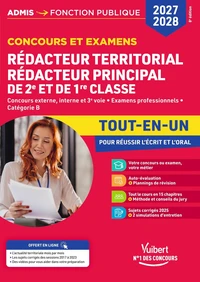 Concours et examens Rédacteur territorial et Rédacteur principal de 2e et 1e classe 2027-2028 - Tout-en-un