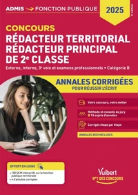 Concours rédacteur territorial, rédacteur principal de 2e classe