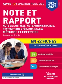 Note et Rapport, note de synthèse, note administrative, propositions opérationnelles