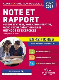 Note et Rapport, note de synthèse, note administrative, propositions opérationnelles