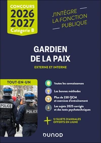 Concours Gardien de la paix Externe et interne Catégorie B