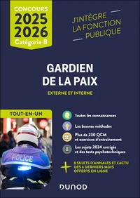 Concours Gardien de la paix Externe et interne