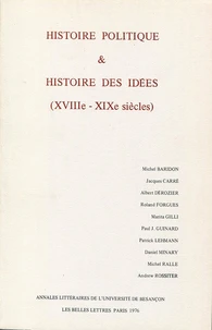 Histoire politique et histoire des idées, 18e-19e siècles