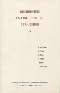 Recherches en linguistique étrangère