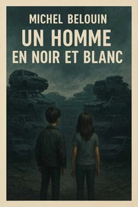 Un homme en noir et blanc