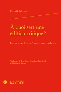 A quoi sert une édition critique ?