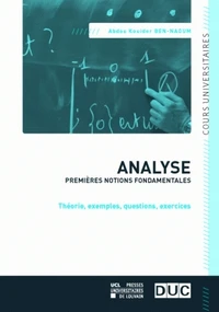 Analyse, premières notions fondamentales