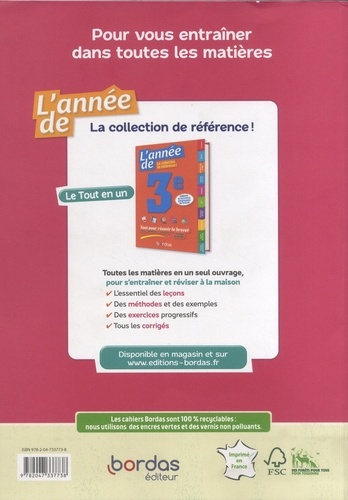 Mon cahier de français 3e Cycle 4 de Bénédicte Le Doré - Grand Format -  Livre - Decitre