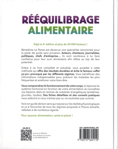 Réequilibrage alimentaire - Stop aux régimes ! de Bénédicte Le Panse -  Grand Format - Livre - Decitre