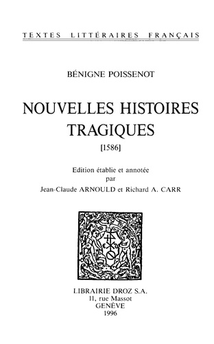 Nouvelles histoires tragiques (1586)