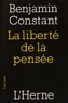 Benjamin Constant - La liberté de la pensée.