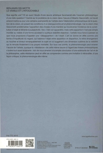 Le visible et l'intouchable. La vision et son épreuve phénoménologique dans l'oeuvre d'Alberto Giacometti