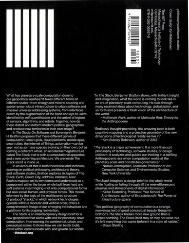 The Stack On Software And Sovereignty Benjamin H Bratton Livres Furet Du Nord
