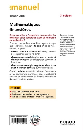 Mini manuel Mathématiques financières 3e édition