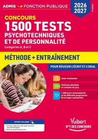 1500 tests psychotechniques et de personnalité - Méthode et entraînement intensif - Concours 2026-2027