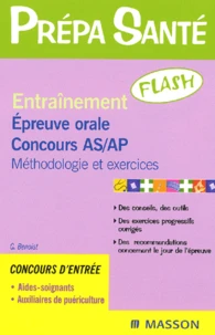 Entraînement Epreuve orale concours AS/AP.