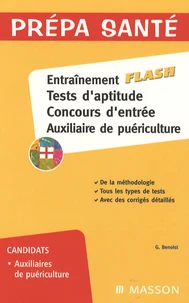 Entraînement flash, Tests d'aptitude, Concours d'entrée, Auxiliaire de puériculture