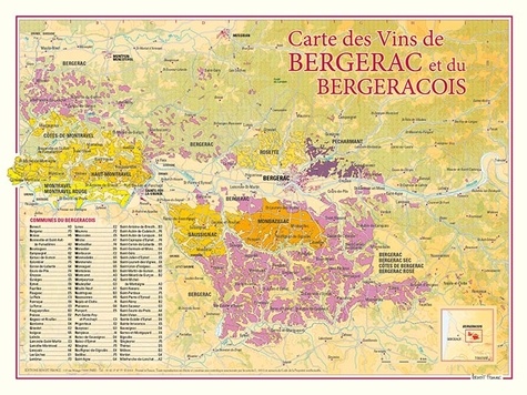  Benoit France - Carte des vins de Bergerac et du Bergeracois.