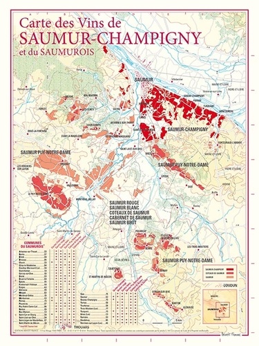  Benoit France - Carte des vins de Saumur Champigny et du Saumurois.