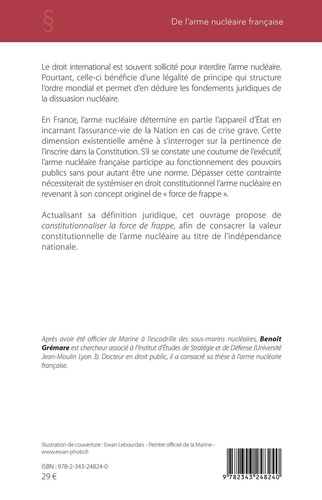 De l'arme nucléaire française. Essai sur la constitutionnalisation de la force de frappe