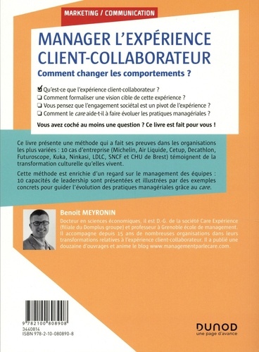 Manager l'expérience client-collaborateur. Vers l'éthique du care 4e édition