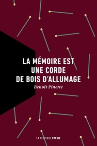 Benoit Pinette - La mémoire est une corde de bois d'allumage.