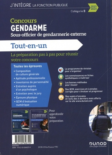 Concours Gendarme, sous-officier de gendarmerie externe. Tout-en-un  Edition 2023-2024