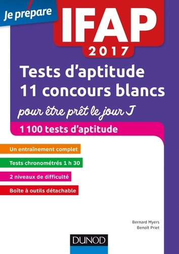 Benoît Priet et Bernard Myers - IFAP - Tests d'aptitude : 11 concours blancs pour être prêt le jour J.
