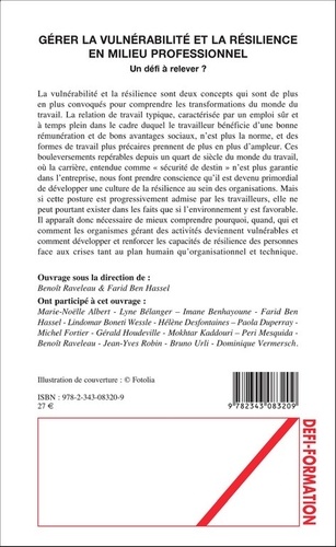 Gérer la vulnérabilité et la résilience en milieu professionnel. Un défi à relever ?