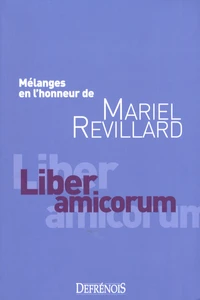 Mélanges en l'honneur de Mariel Revillard