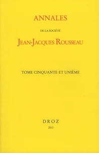 Annales de la Société Jean-Jacques Rousseau