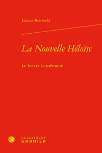 La nouvelle Héloïse