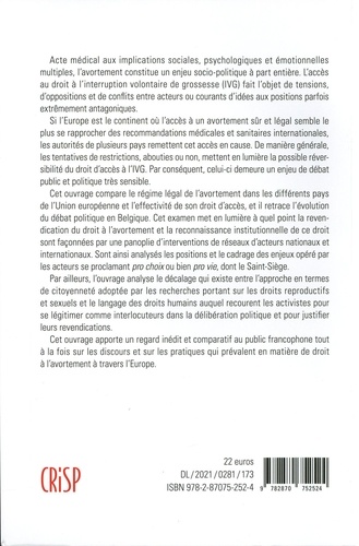 L'avortement dans l'Union européenne. Acteurs, enjeux et discours