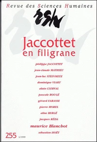 Jaccottet en filigrane