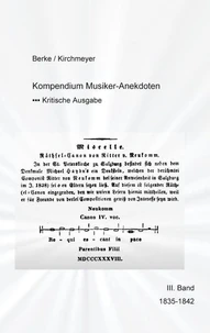 Kompendium Musiker-Anekdoten  Dritter Band 1835-1842