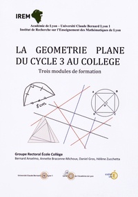 Bernard Anselmo et Annette Braconne-Michoux - La géométrie plane du cycle 3 au collège - Trois modules de formation.