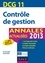 DCG 11 - Contrôle de gestion - 5e éd.. Annales 2013  Edition 2013