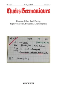 Études germaniques - N°2/2021