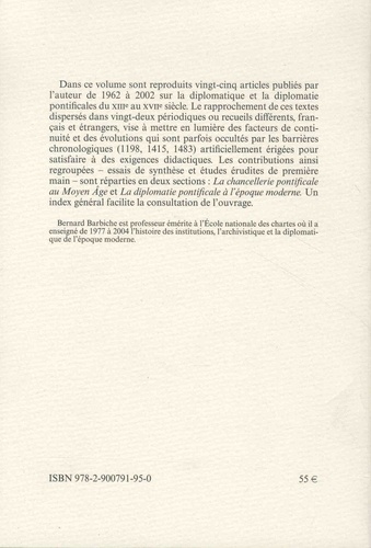 Bulla, Legatus, Nuntius. Etudes de diplomatique et de diplomatie pontificales (XIIIe-XVIIIe siècles)
