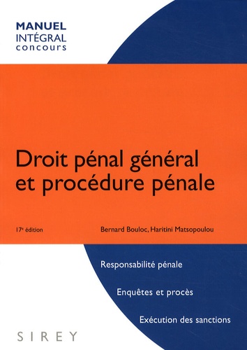 Bernard Bouloc et Haritini Matsopoulou - Droit pénal général et procédure pénale.