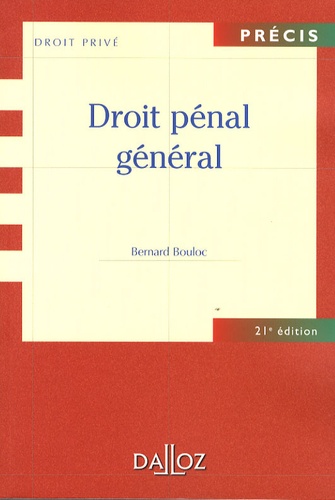 Droit pénal général 21e Edition 2009