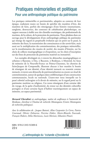 Pratiques mémorielles et politique. Pour une anthropologie politique du patrimoine