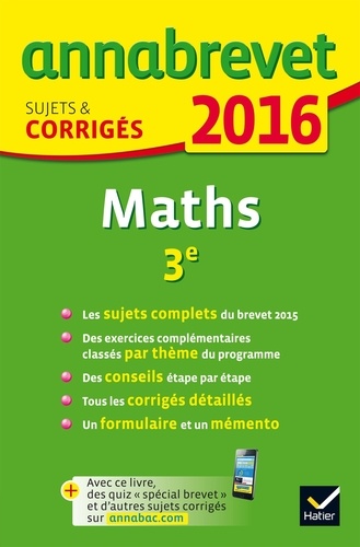 Bernard Demeillers - Mathématiques 3e - Sujets & corrigés.