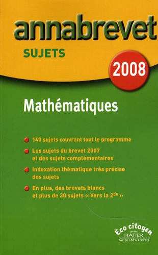 Bernard Demeillers - Mathématiques Brevet - Sujets.