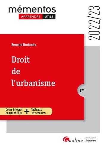 Droit de l'urbanisme  Edition 2022-2023
