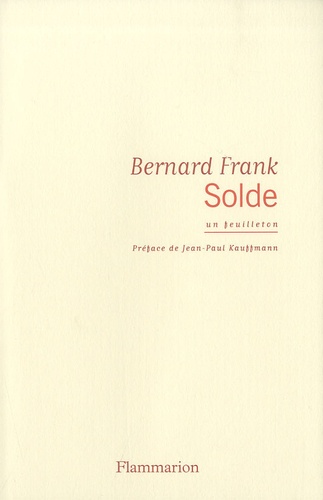 Bernard Frank - Solde.