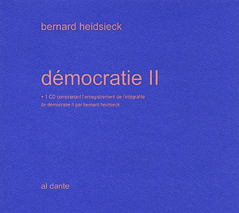 Bernard Heidsieck - Démocratie II. 1 CD audio