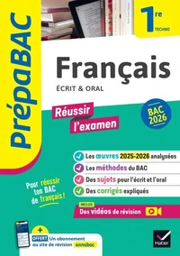 Prépabac - Français 1re technologique Bac de français 2026 (écrit &amp; oral)